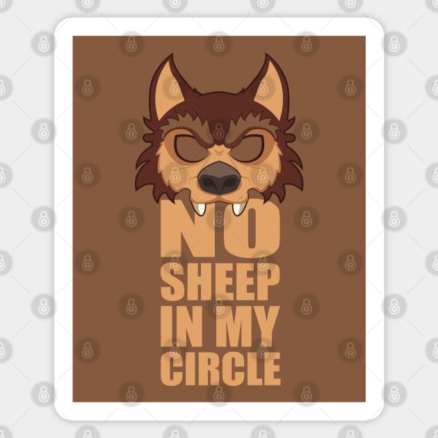 No Sheep in my Circle Sticker by ActiveNerd